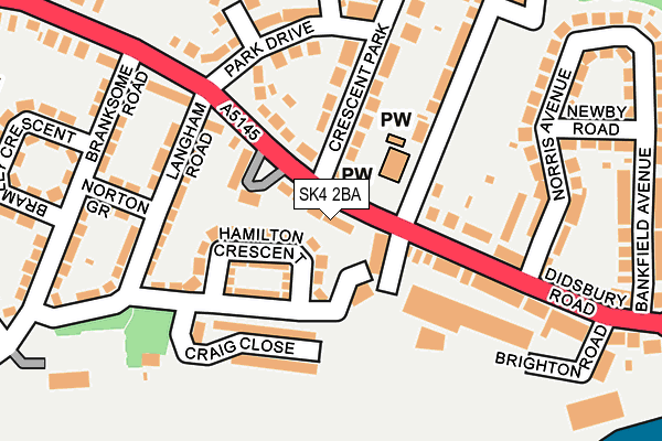 SK4 2BA map - OS OpenMap – Local (Ordnance Survey)