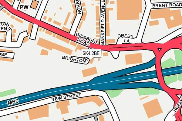 SK4 2BE map - OS OpenMap – Local (Ordnance Survey)