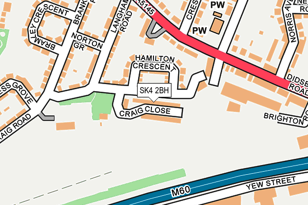 SK4 2BH map - OS OpenMap – Local (Ordnance Survey)