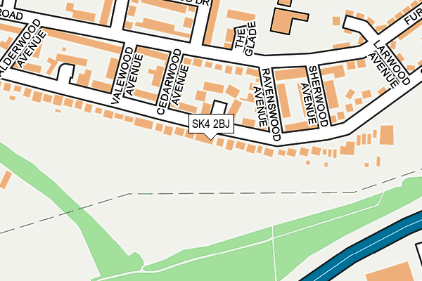 SK4 2BJ map - OS OpenMap – Local (Ordnance Survey)