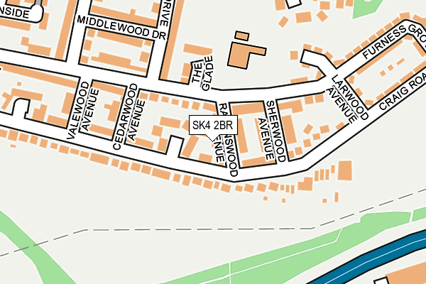 SK4 2BR map - OS OpenMap – Local (Ordnance Survey)