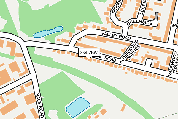 SK4 2BW map - OS OpenMap – Local (Ordnance Survey)