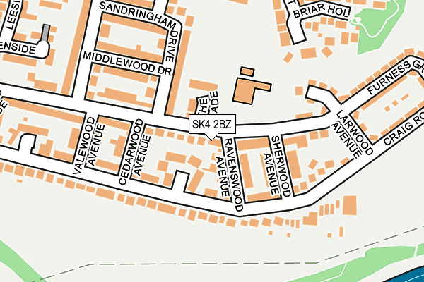 SK4 2BZ map - OS OpenMap – Local (Ordnance Survey)