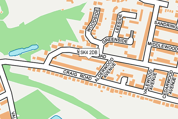 SK4 2DB map - OS OpenMap – Local (Ordnance Survey)