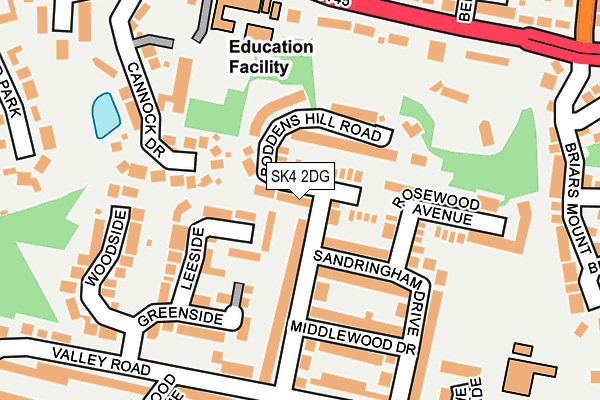 SK4 2DG map - OS OpenMap – Local (Ordnance Survey)