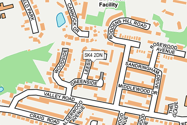 SK4 2DN map - OS OpenMap – Local (Ordnance Survey)
