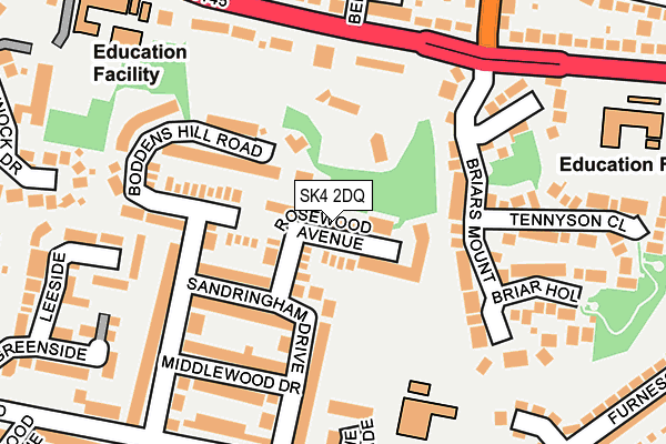 SK4 2DQ map - OS OpenMap – Local (Ordnance Survey)