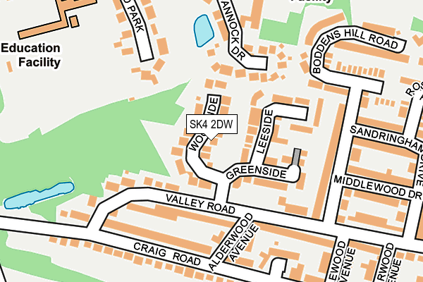 SK4 2DW map - OS OpenMap – Local (Ordnance Survey)