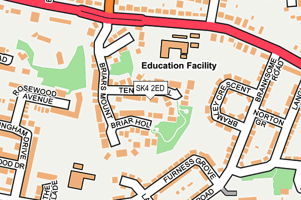 SK4 2ED map - OS OpenMap – Local (Ordnance Survey)