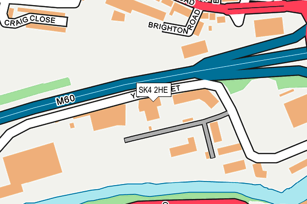 SK4 2HE map - OS OpenMap – Local (Ordnance Survey)