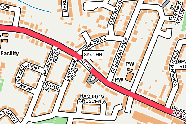 SK4 2HH map - OS OpenMap – Local (Ordnance Survey)