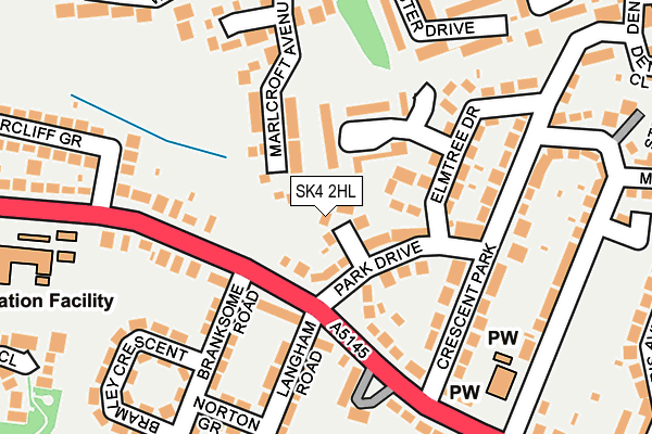 SK4 2HL map - OS OpenMap – Local (Ordnance Survey)