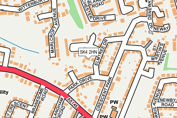 SK4 2HN map - OS OpenMap – Local (Ordnance Survey)