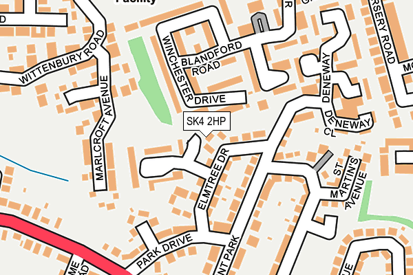 SK4 2HP map - OS OpenMap – Local (Ordnance Survey)