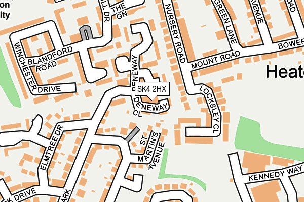 SK4 2HX map - OS OpenMap – Local (Ordnance Survey)