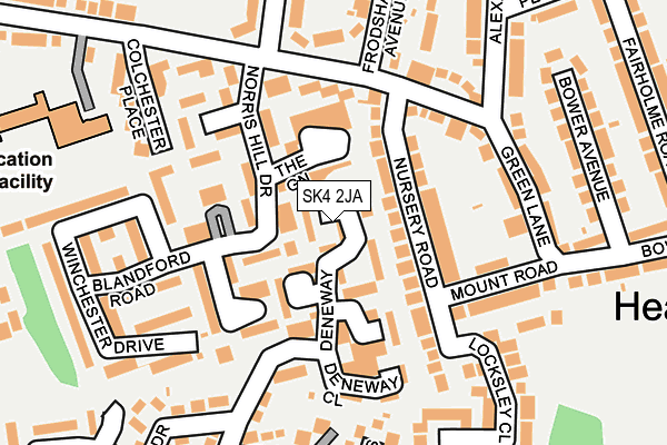 SK4 2JA map - OS OpenMap – Local (Ordnance Survey)