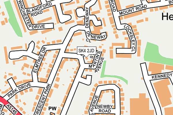 SK4 2JD map - OS OpenMap – Local (Ordnance Survey)