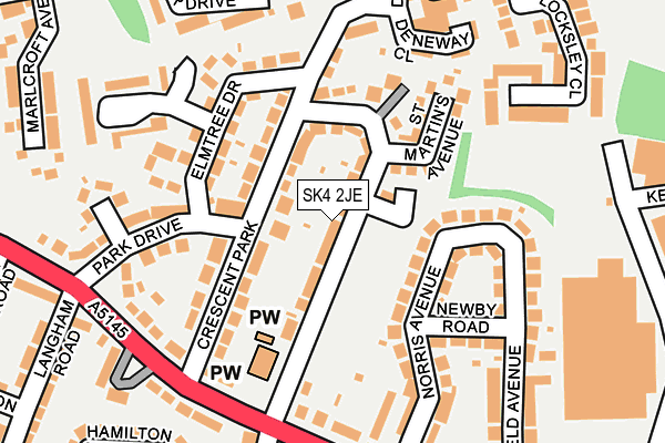 SK4 2JE map - OS OpenMap – Local (Ordnance Survey)