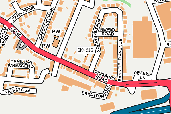 SK4 2JG map - OS OpenMap – Local (Ordnance Survey)