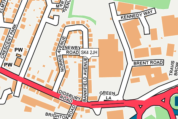 SK4 2JH map - OS OpenMap – Local (Ordnance Survey)