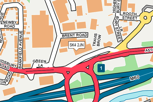 SK4 2JN map - OS OpenMap – Local (Ordnance Survey)