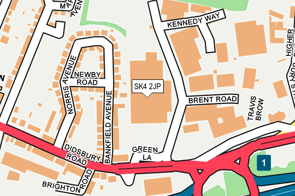 SK4 2JP map - OS OpenMap – Local (Ordnance Survey)