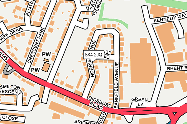 SK4 2JQ map - OS OpenMap – Local (Ordnance Survey)