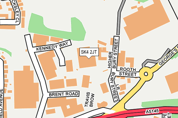 SK4 2JT map - OS OpenMap – Local (Ordnance Survey)