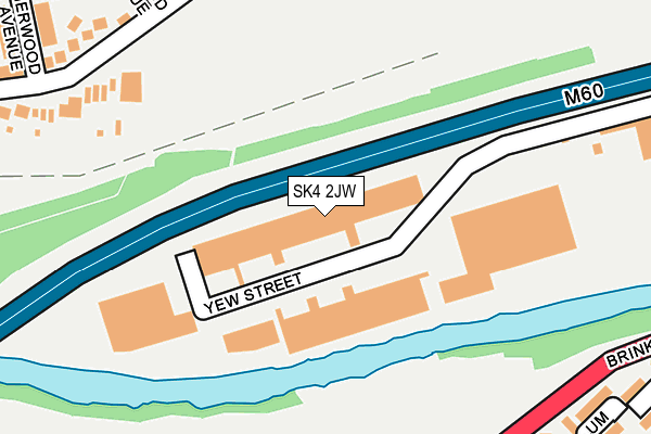 SK4 2JW map - OS OpenMap – Local (Ordnance Survey)