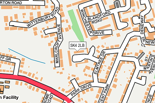 SK4 2LB map - OS OpenMap – Local (Ordnance Survey)