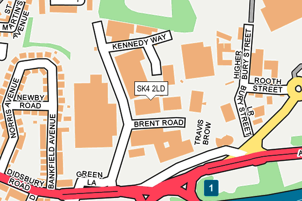 SK4 2LD map - OS OpenMap – Local (Ordnance Survey)