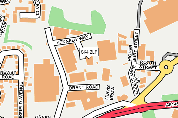 SK4 2LF map - OS OpenMap – Local (Ordnance Survey)