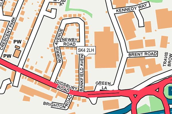 SK4 2LH map - OS OpenMap – Local (Ordnance Survey)