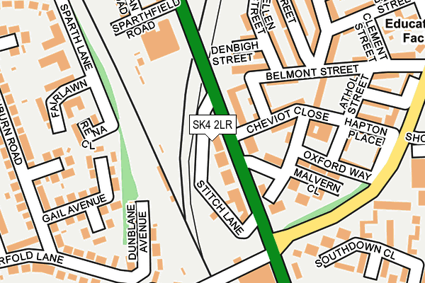 SK4 2LR map - OS OpenMap – Local (Ordnance Survey)