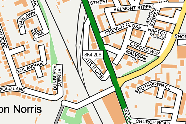 SK4 2LS map - OS OpenMap – Local (Ordnance Survey)