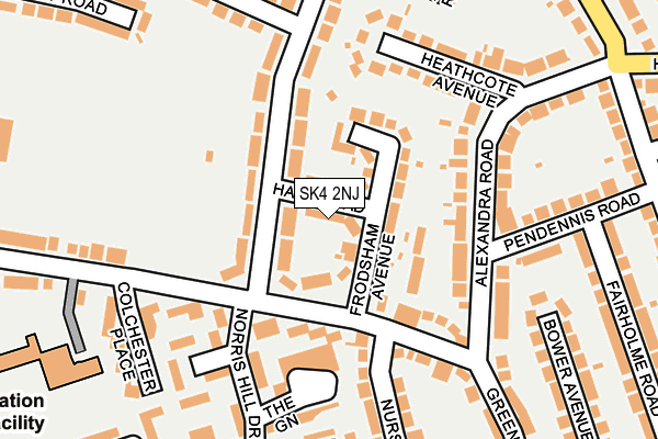 SK4 2NJ map - OS OpenMap – Local (Ordnance Survey)