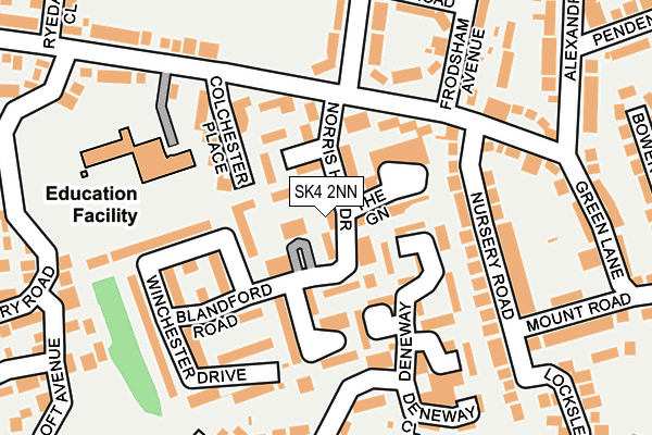 SK4 2NN map - OS OpenMap – Local (Ordnance Survey)