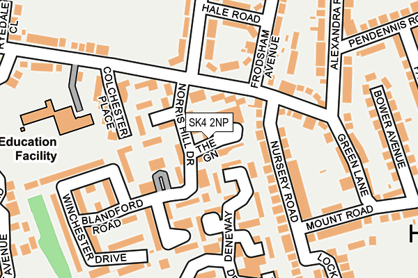 SK4 2NP map - OS OpenMap – Local (Ordnance Survey)