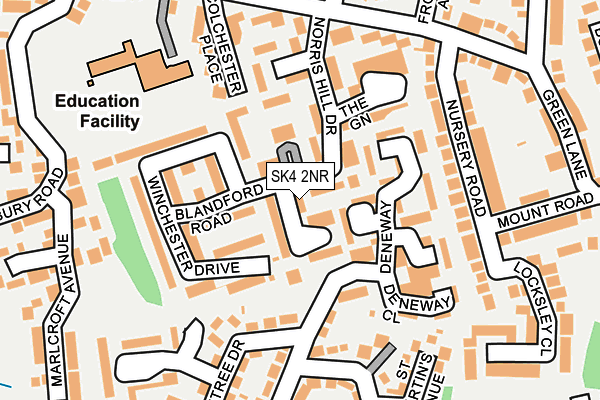 SK4 2NR map - OS OpenMap – Local (Ordnance Survey)