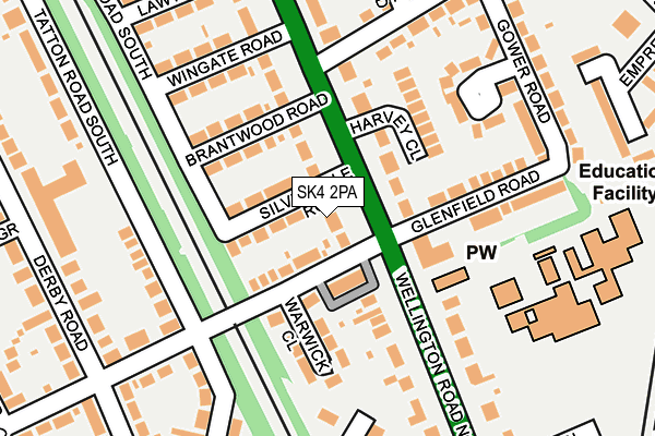 SK4 2PA map - OS OpenMap – Local (Ordnance Survey)