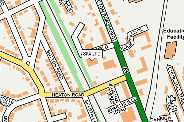 SK4 2PD map - OS OpenMap – Local (Ordnance Survey)