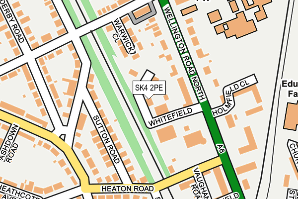 SK4 2PE map - OS OpenMap – Local (Ordnance Survey)