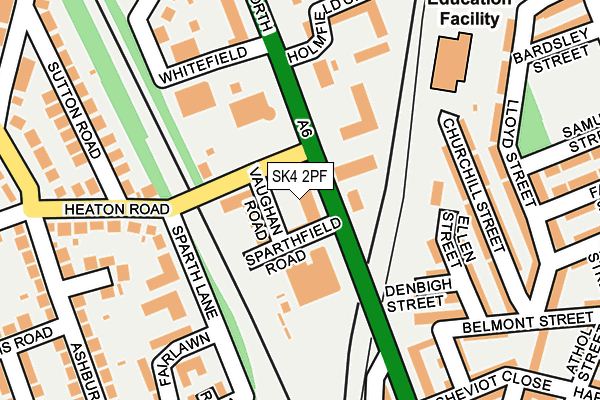 SK4 2PF map - OS OpenMap – Local (Ordnance Survey)
