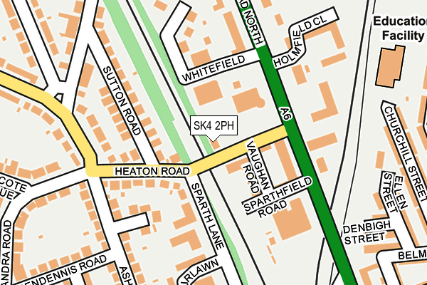 SK4 2PH map - OS OpenMap – Local (Ordnance Survey)