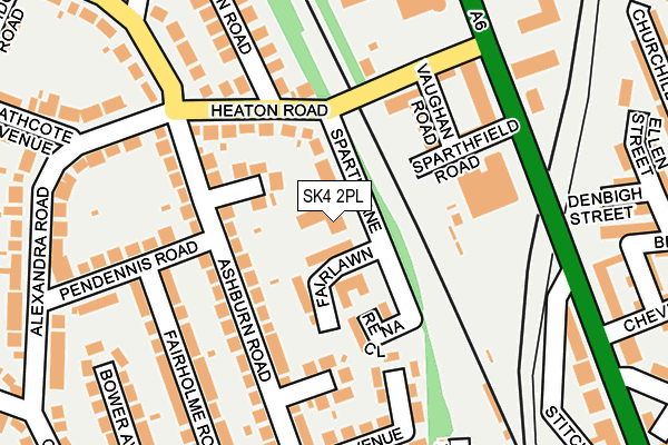 SK4 2PL map - OS OpenMap – Local (Ordnance Survey)