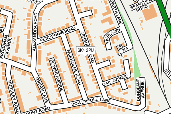 SK4 2PU map - OS OpenMap – Local (Ordnance Survey)