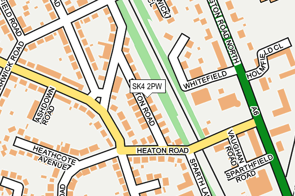 SK4 2PW map - OS OpenMap – Local (Ordnance Survey)