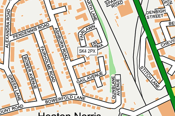 SK4 2PX map - OS OpenMap – Local (Ordnance Survey)