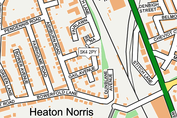 SK4 2PY map - OS OpenMap – Local (Ordnance Survey)