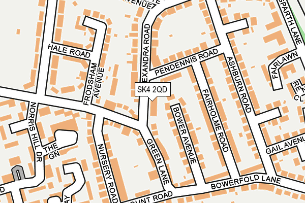 SK4 2QD map - OS OpenMap – Local (Ordnance Survey)